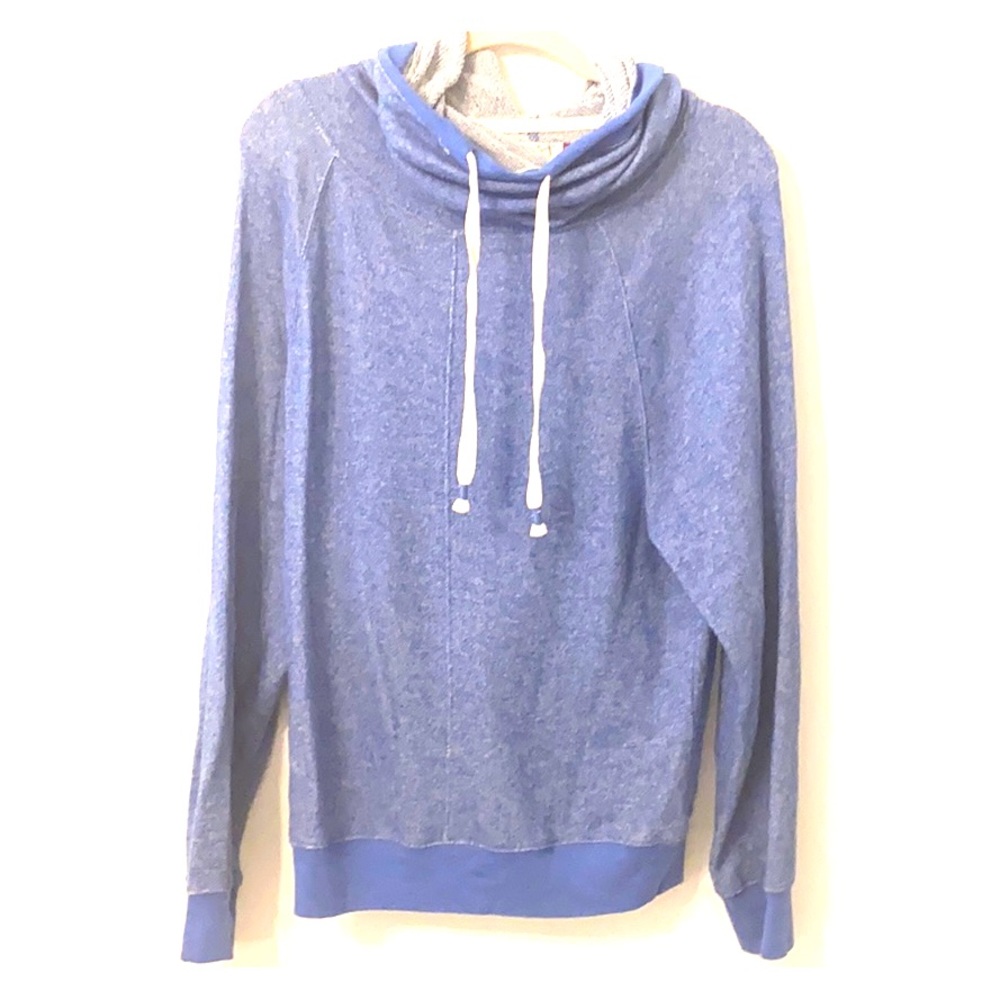 So blue cowl neck hoodie